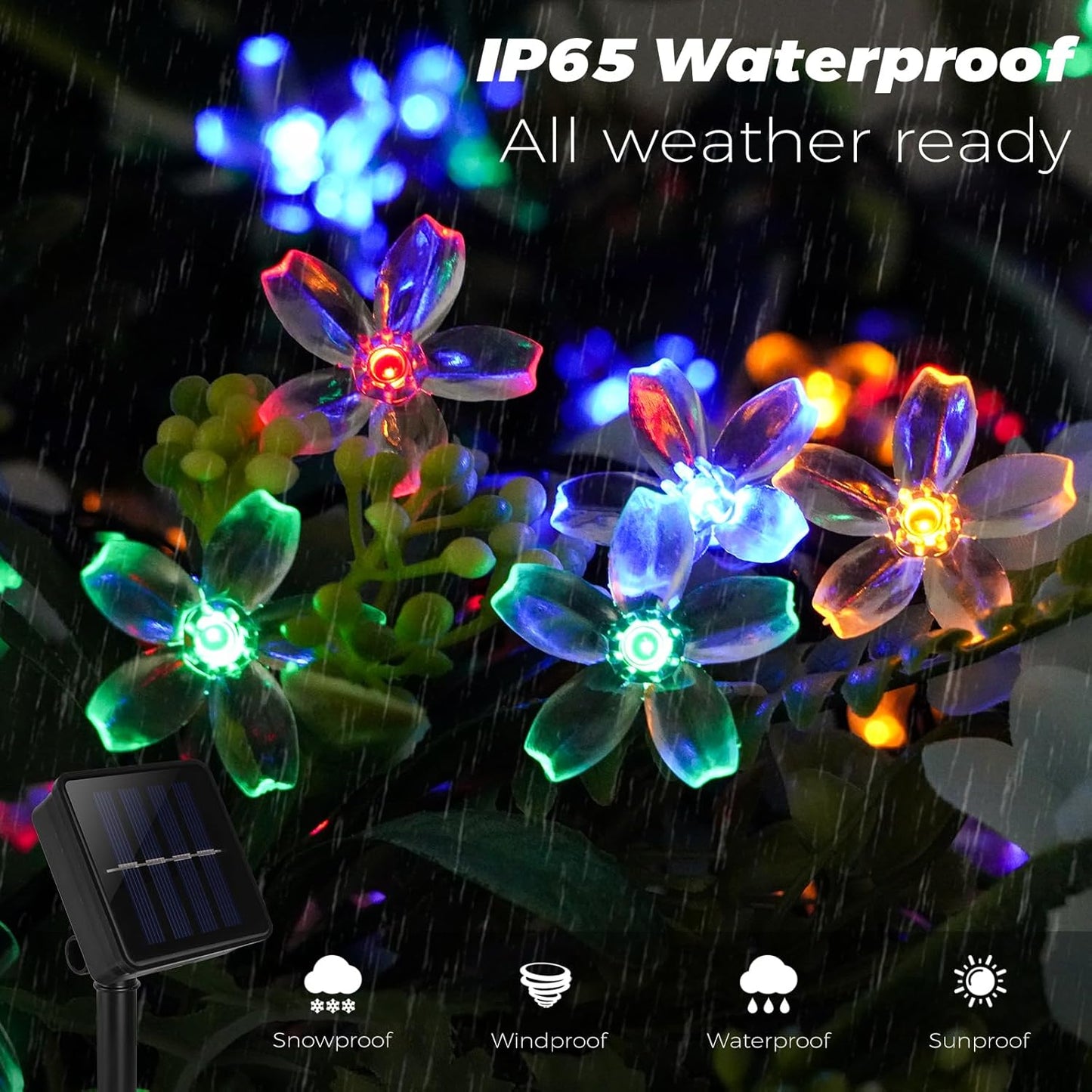 1+1 CADOU Instalatie solara flori Sakura 50 LED
