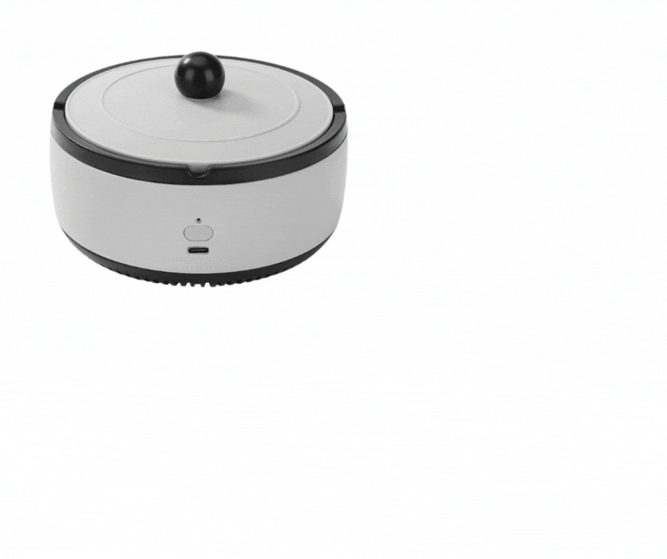 Scrumiera electrica, ABS, USB, gri