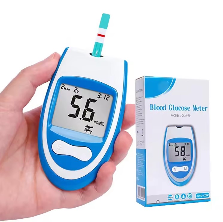 Set Glucometru GLM-79, Înțepător pentru ace, 25 testere, 25 ace sterile, Cutie de transport, Baterie inclusă
