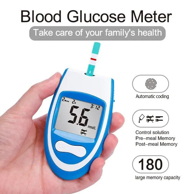 Set Glucometru GLM-79, Înțepător pentru ace, 25 testere, 25 ace sterile, Cutie de transport, Baterie inclusă