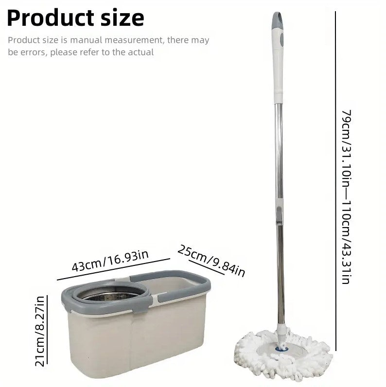 Mop rotativ cu galeata 12 L si cuva din inox