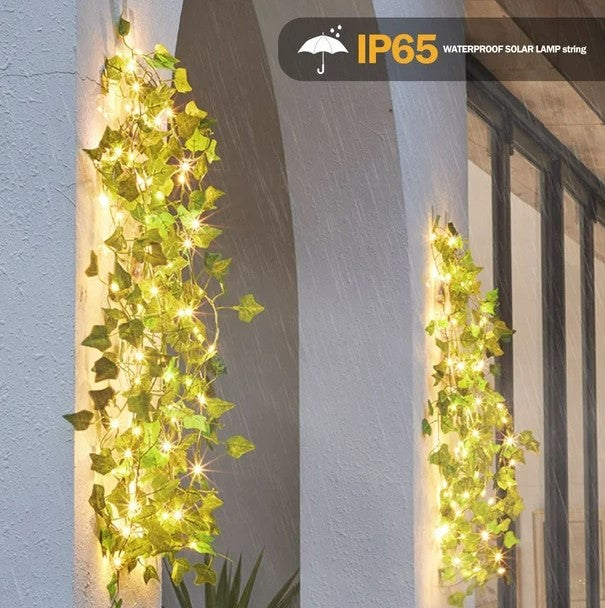 Ghirlanda solara decorativa model frunze verzi. PANOU SOLAR