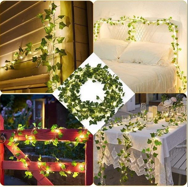 Ghirlanda solara decorativa model frunze verzi. PANOU SOLAR