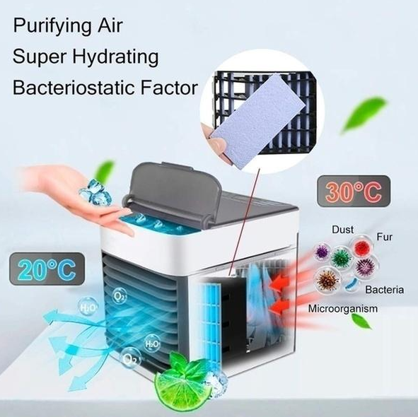 Mini racitor de aer portabil, 3 in 1, Racitor Aer, Umidificare, Purificare