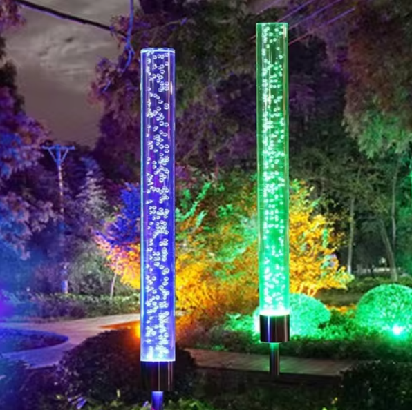 Set 2 x Lampa solara Bubble RGB Color