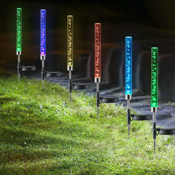 Set 2 x Lampa solara Bubble RGB Color