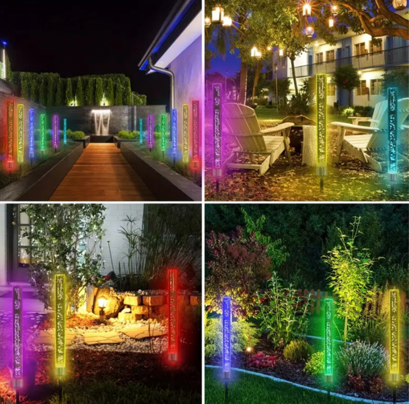 Set 2 x Lampa solara Bubble RGB Color