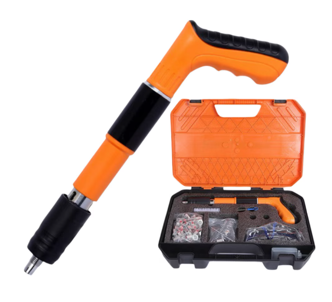 Mini Pistol manual pentru fixarea cuielor pe perete Nail Gunner 100 cuie incluse, calibru 7.3 cm, pneumatic