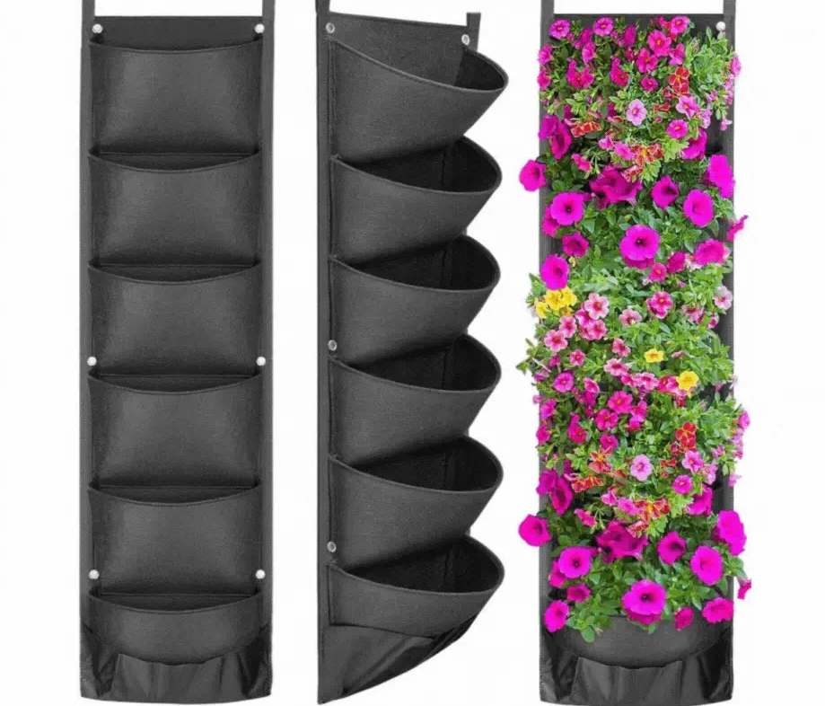 Jardiniera verticală, rezistentă la apă, montare pe perete