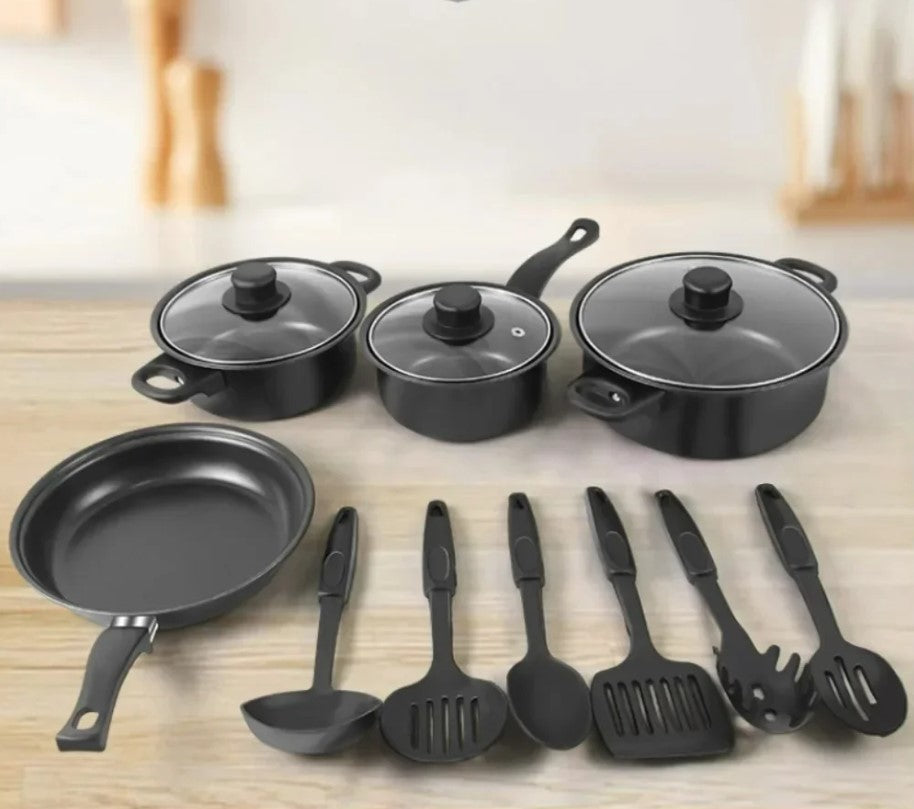 Set Pentru Gatit 13 piese , Negru