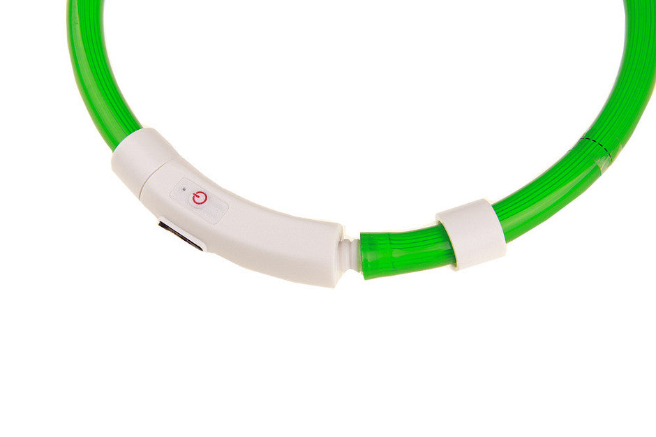 Zgarda LED reglabila pentru animale, incarcare USB