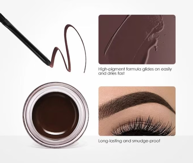 Kit Sprancene 2 in 1, Eyeliner Gel, Pudra Sprancene, 2 Pensule Million Pauline