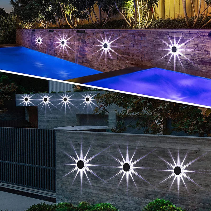 Set 4 lampi solare LED model SUN, senzor de lumina