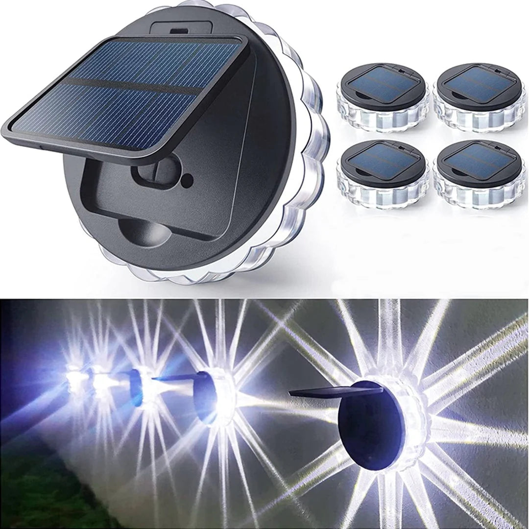 Set 4 lampi solare LED model SUN, senzor de lumina