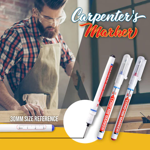 Set Marker permanent cu varf lung pentru tamplarie/ constructii