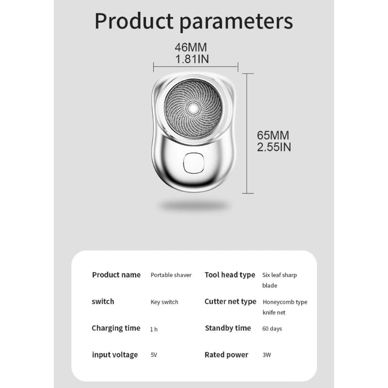 Aparat de ras electric, portabil, cu lame rotative