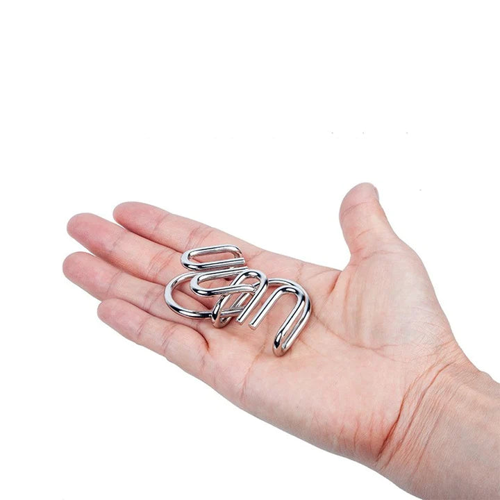 Set de 8 puzzle-uri din metal pentru antrenarea mintii