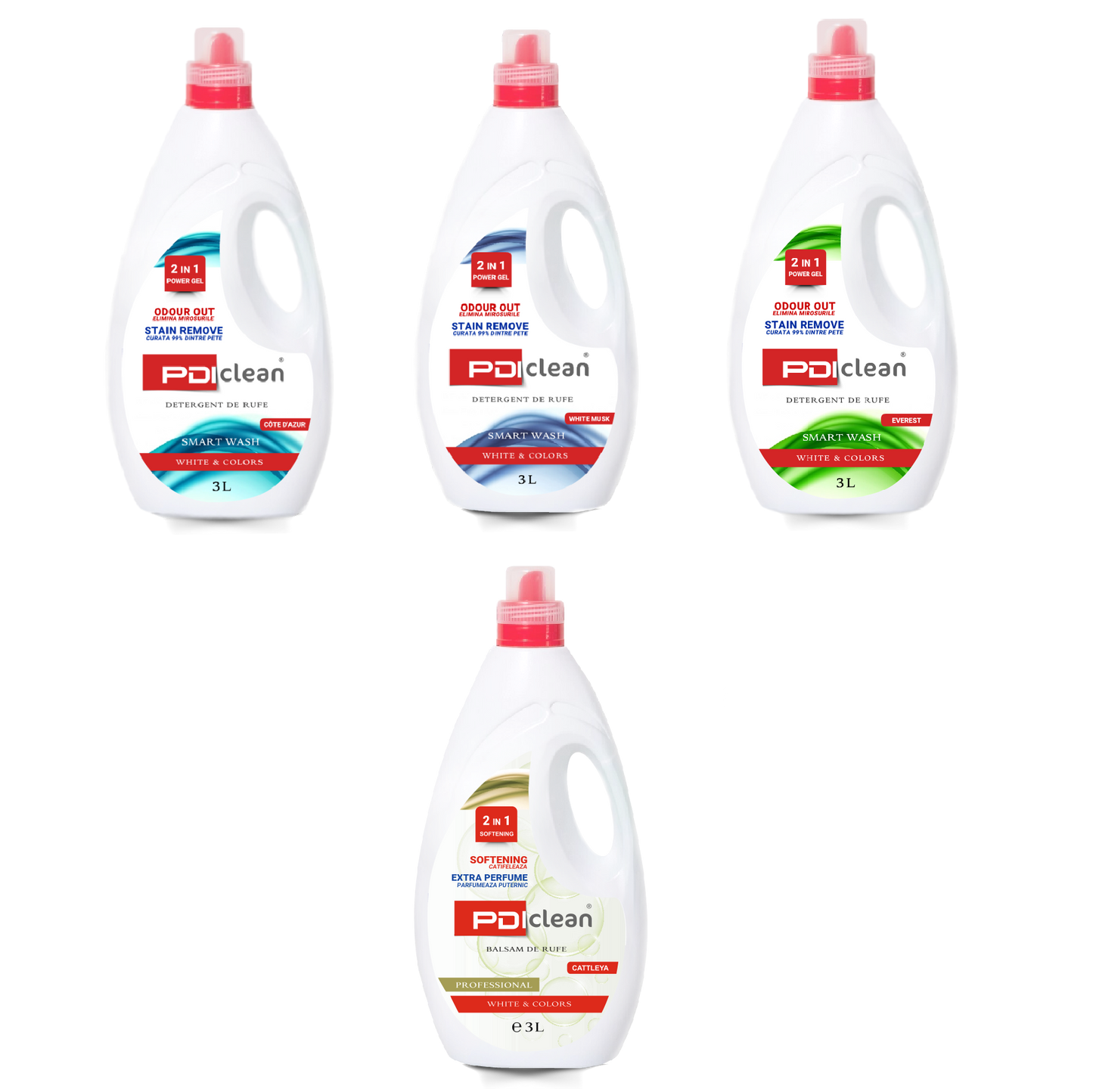 Set 9 litri detergent gel concentrat cu parfum de rufe integrat + Balsam CADOU