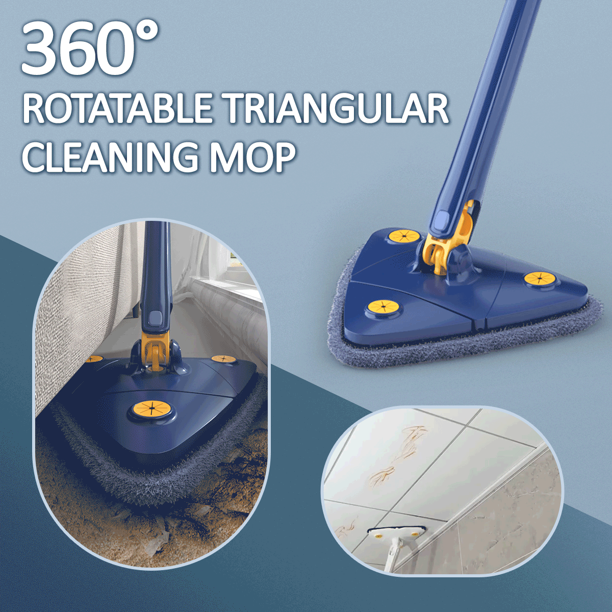 1+1 CADOU: Mop Clean Master Reglabil cu Rotire 360°