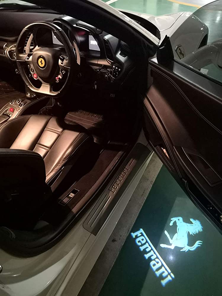 Set 2 x proiector LED logo marca automobil, montare sub portiera