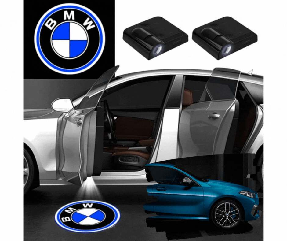 Set 2 x proiector LED logo marca automobil, montare sub portiera