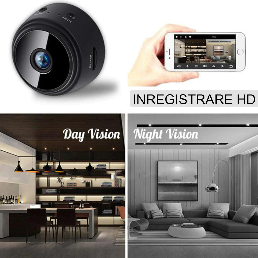 Camera Video Wi-Fi 1080p HD WIDE 150 cu conectare la Telefon