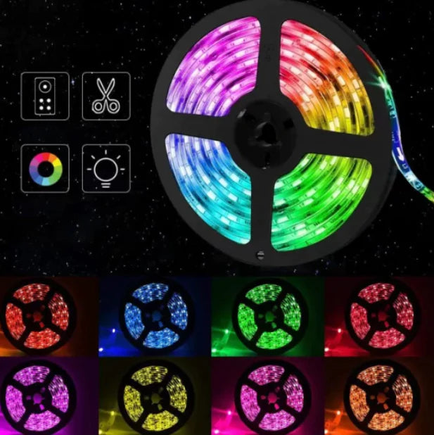 Set 1+1 GRATIS Banda led RGB, 5m, telecomanda, 24 taste