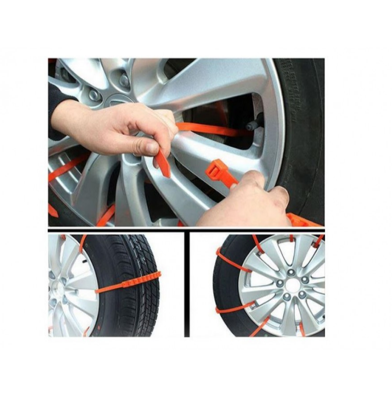 Set 10 benzi antiderapante pentru anvelope auto