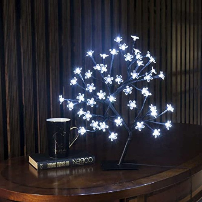 Copac decorativ cu flori de cires, 28 LED