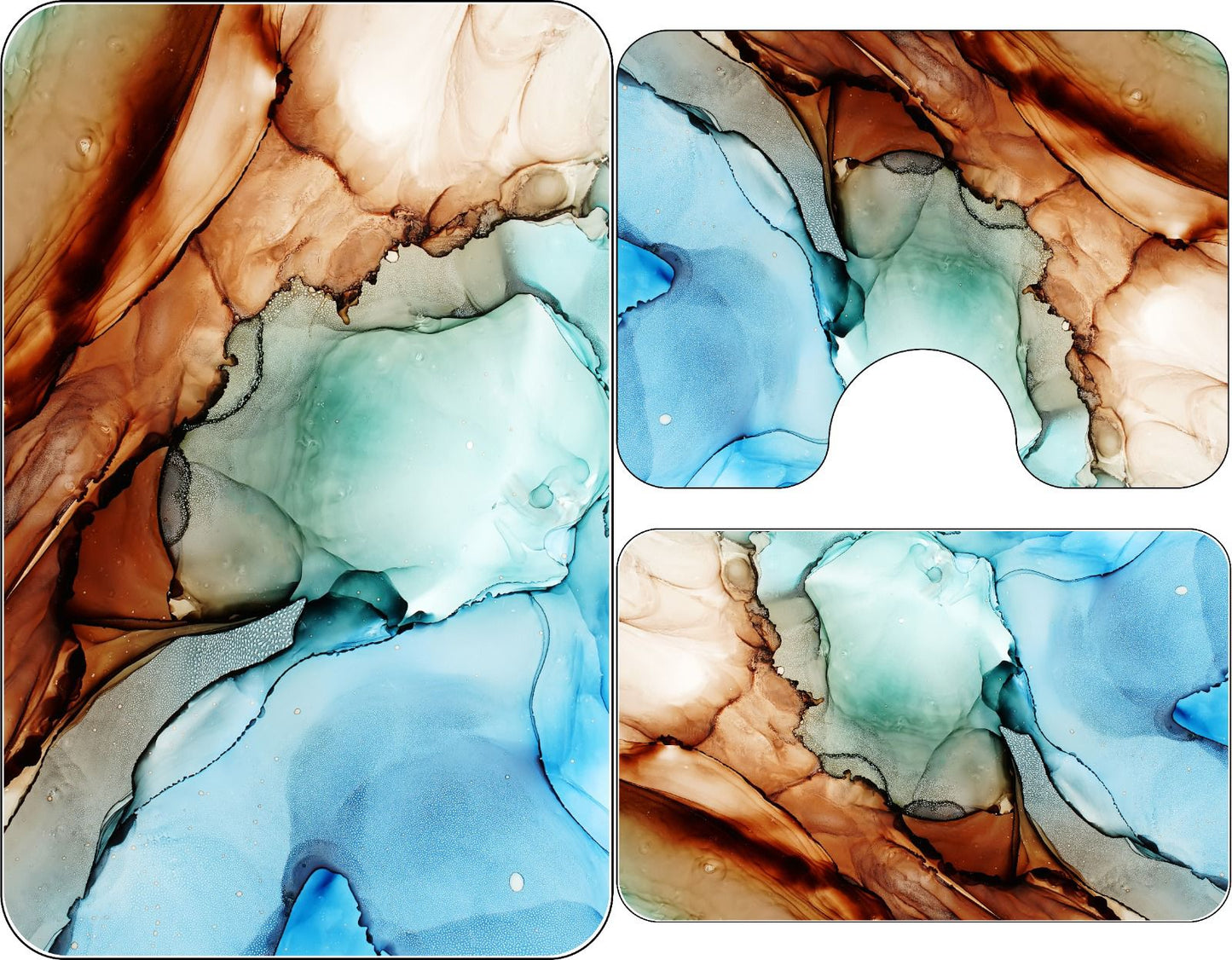Covoare de Baie Antiderapante, 3 Piese - Diverse modele