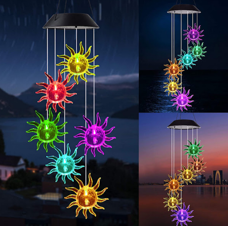 Decoratiune solara de gradina, 6 LED multicolor
