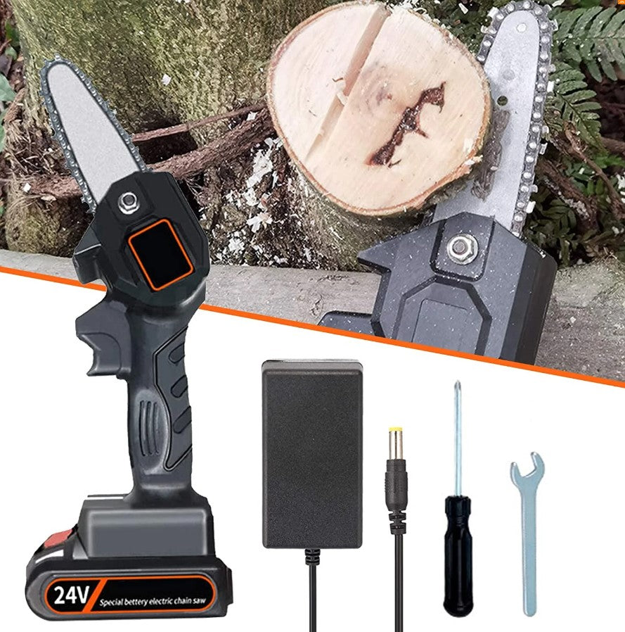 Mini drujba cu 2 acumulatori 24V Li-ion, fierastrau electric