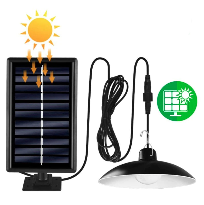 Set panou solar cu becuri LED cu aplica, telecomanda - 1 sau 2 LED-uri