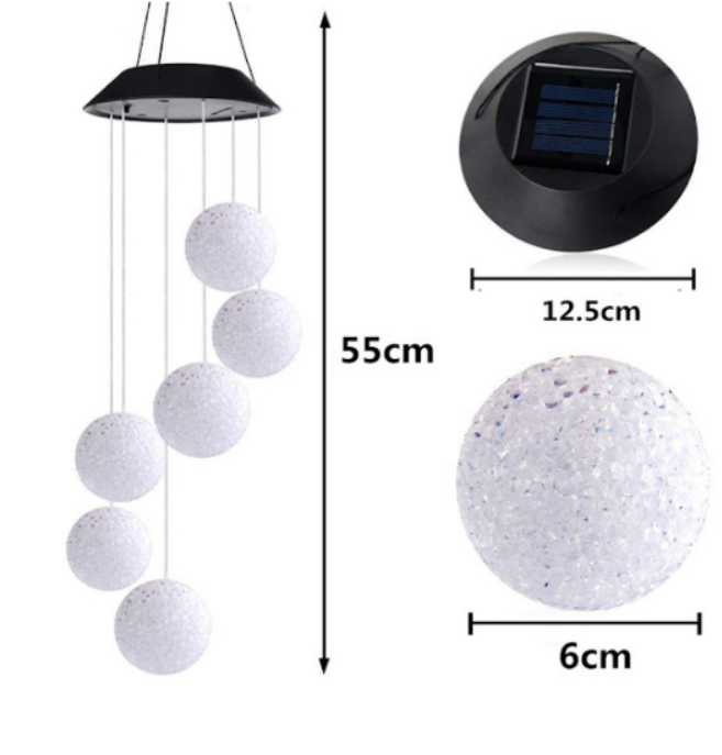 Decoratiune solara de gradina, 6 LED multicolor