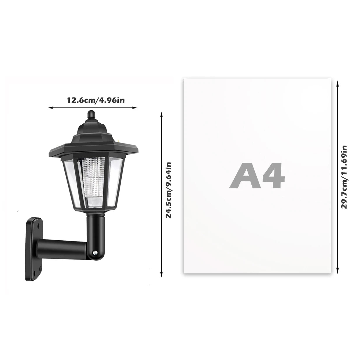 Set lampa solara tip felinar , model hexagon