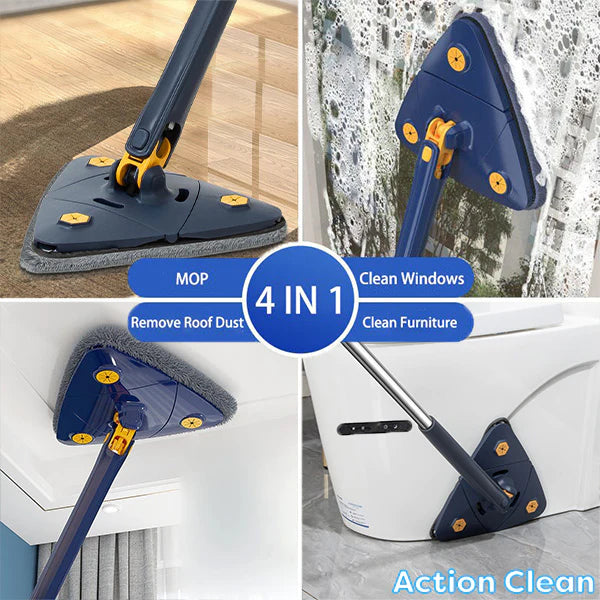 1+1 CADOU: Mop Clean Master Reglabil cu Rotire 360°