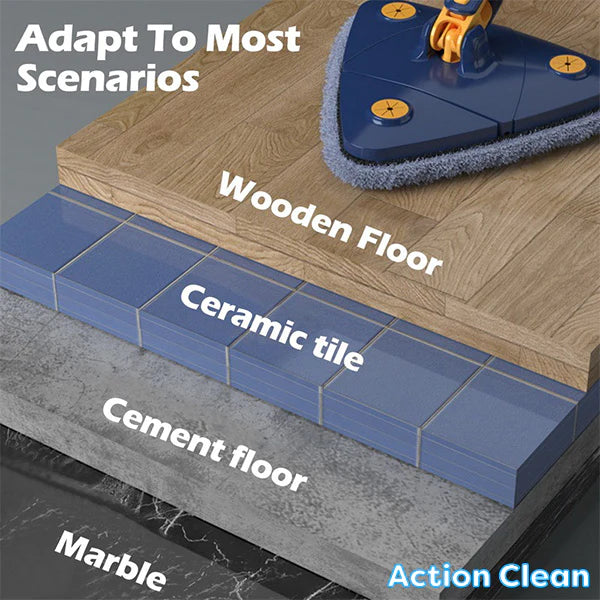 1+1 CADOU: Mop Clean Master Reglabil cu Rotire 360°
