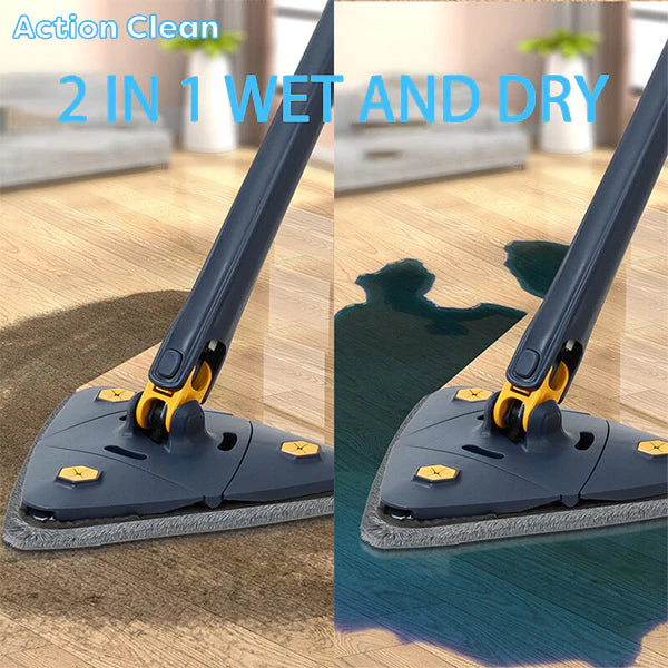 1+1 CADOU: Mop Clean Master Reglabil cu Rotire 360°