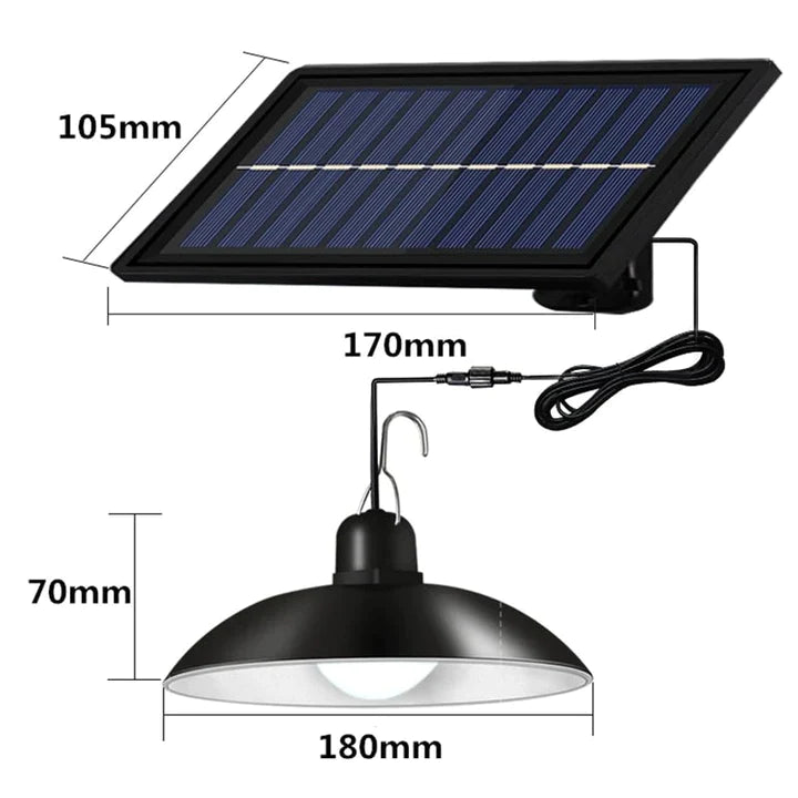Set panou solar cu becuri LED cu aplica, telecomanda - 1 sau 2 LED-uri