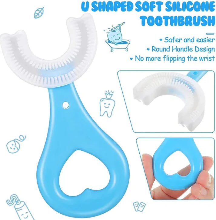 Set 2x Periuta de dinti circulara pentru copii Roz/Albastru