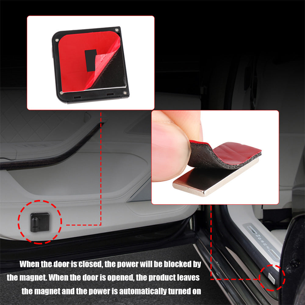 Set 2 x proiector LED logo marca automobil, montare sub portiera