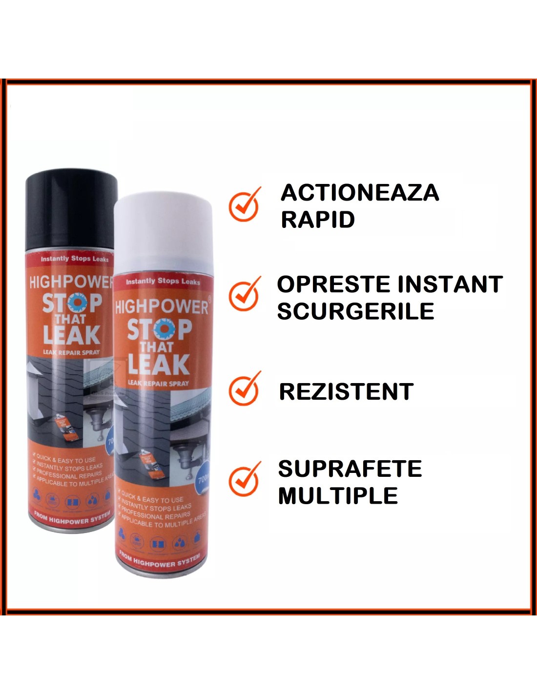 Spray pelicula pentru etansari , rezistent la apa, 700ml, Negru