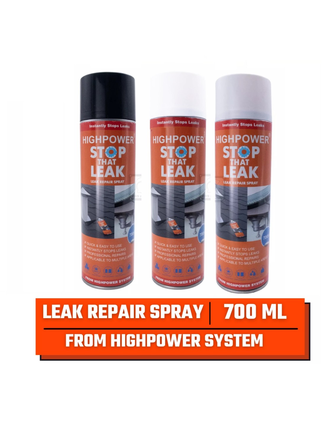 Spray pelicula pentru etansari , rezistent la apa, 700ml, Negru