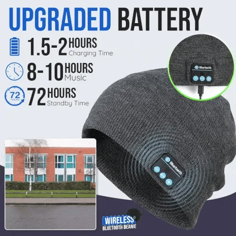 Caciula cu bluetooth. Handsfree si Microfon, Unisex, Negru