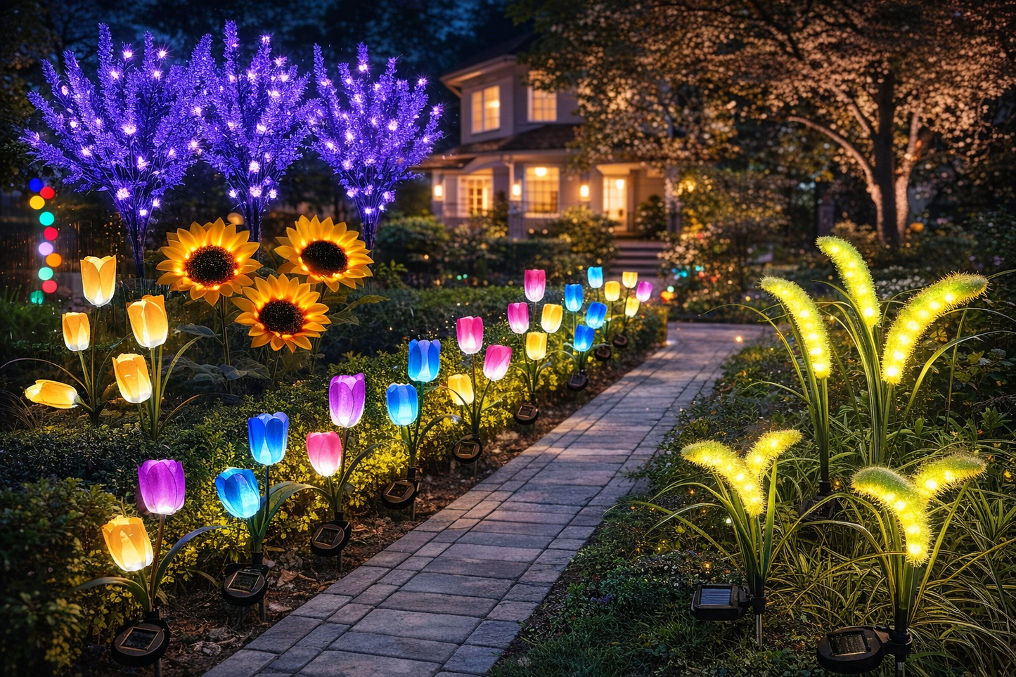 Set 2 Lampi Solare Decorative 70cm, lumina calda, IP66 - Diferite modele