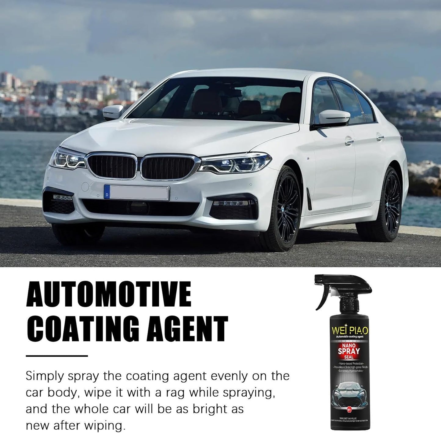 Set 2x Spray Nano pentru mașină cu acoperire rapidă