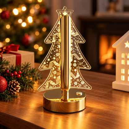 Lampă decorativă LED în formă de brad – decor de Crăciun