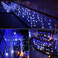 Instalatie franjuri 12m 300Led sau 25m 600Led cu FLASH. Diferite culori