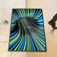 Covor 3D 80 x 120 cm, lavabil, antiderapant, blue cyclone