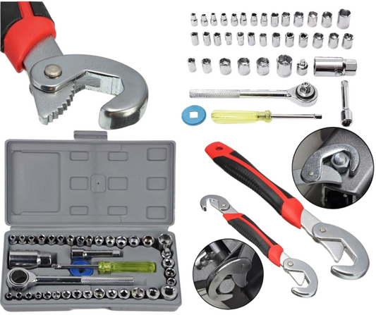 Trusa 40 chei tubulare + Set 2 chei universale Snap Grip